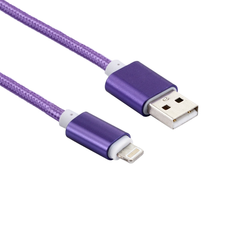 Cavo dati/caricatore da 8 pin a USB 2.0 con testa in metallo stile tessuto da 2 m, 84 core