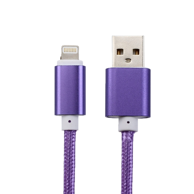 Cavo dati/caricatore da 8 pin a USB 2.0 con testa in metallo stile tessuto da 2 m, 84 core