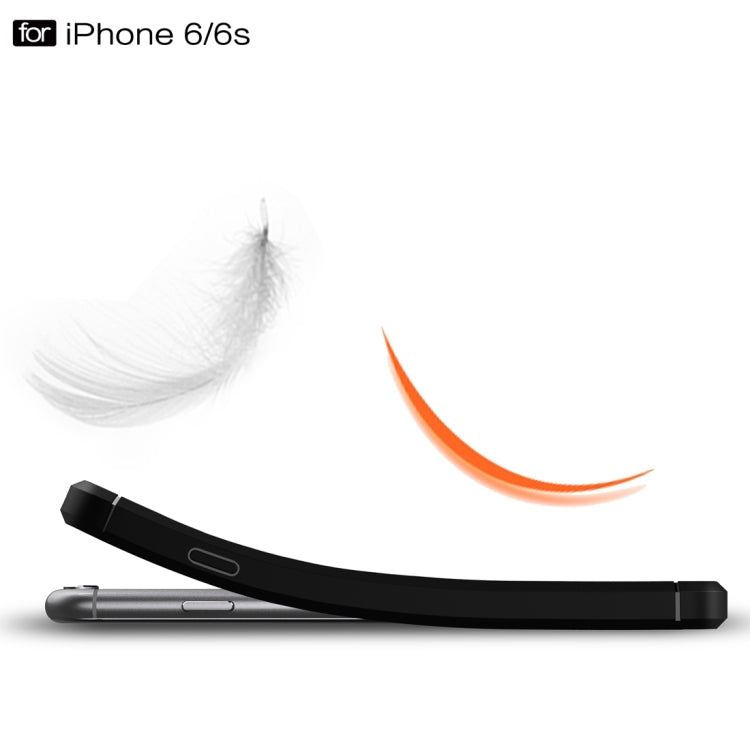 Per iPhone 6 e 6s Custodia protettiva robusta per armatura in fibra di TPU con trama spazzolata, For iPhone 6 & 6s, For 6 & 6s