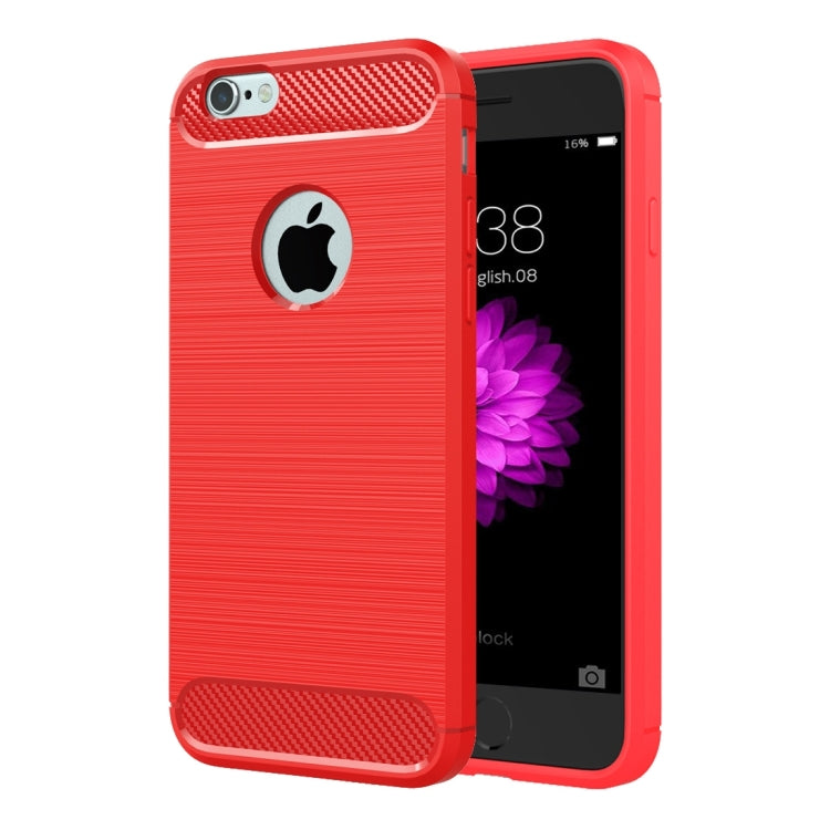Per iPhone 6 e 6s Custodia protettiva robusta per armatura in fibra di TPU con trama spazzolata, For iPhone 6 & 6s, For 6 & 6s
