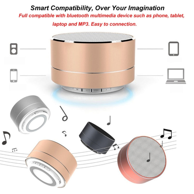 Mini altoparlante Bluetooth portatile A10, microfono e LED integrati, supporta chiamate in vivavoce e scheda TF