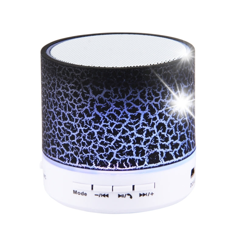 Mini altoparlante stereo Bluetooth portatile Glare Crack A9 con luce LED, microfono integrato, supporto chiamate in vivavoce e scheda TF