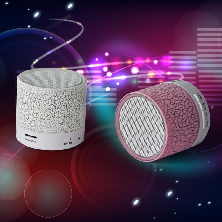 Mini altoparlante stereo Bluetooth portatile Glare Crack A9 con luce LED, microfono integrato, supporto chiamate in vivavoce e scheda TF