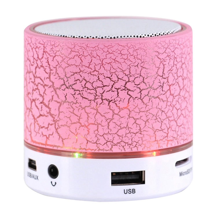 Mini altoparlante stereo Bluetooth portatile Glare Crack A9 con luce LED, microfono integrato, supporto chiamate in vivavoce e scheda TF