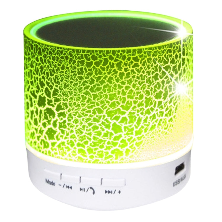 Mini altoparlante stereo Bluetooth portatile Glare Crack A9 con luce LED, microfono integrato, supporto chiamate in vivavoce e scheda TF
