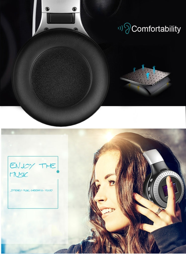 Zealot B19 Auricolare musicale stereo Bluetooth con archetto pieghevole con display per iPhone, Galaxy, Huawei, Xiaomi, LG, HTC e altri smartphone