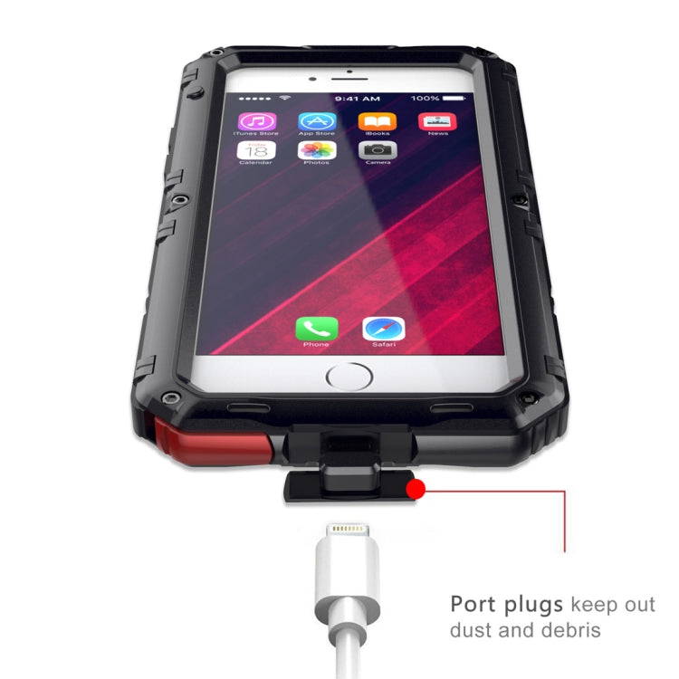 Custodia in lega di zinco antiurto antipolvere impermeabile + custodia in silicone per iPhone 6 e 6s, iPhone 6 & 6s