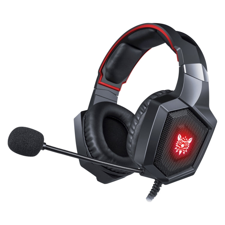 ONIKUMA K8 Cuffie da gioco surround stereo over-ear bass con microfono e luci a LED