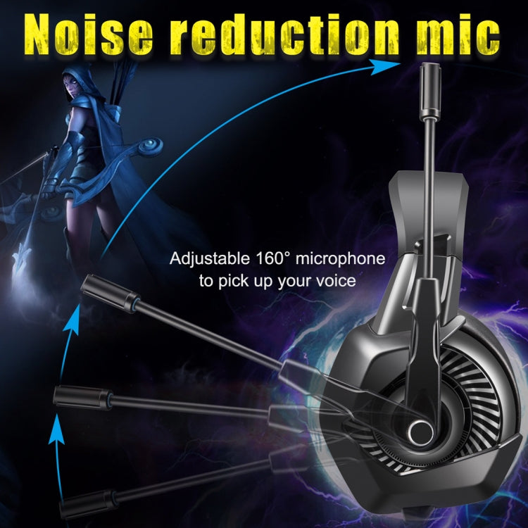 ONIKUMA K6 Cuffie da gioco surround stereo over-ear bass con microfono e luci RGB