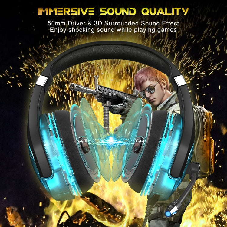 ONIKUMA K1 PRO Cuffie da gioco surround stereo con microfono e luci a LED