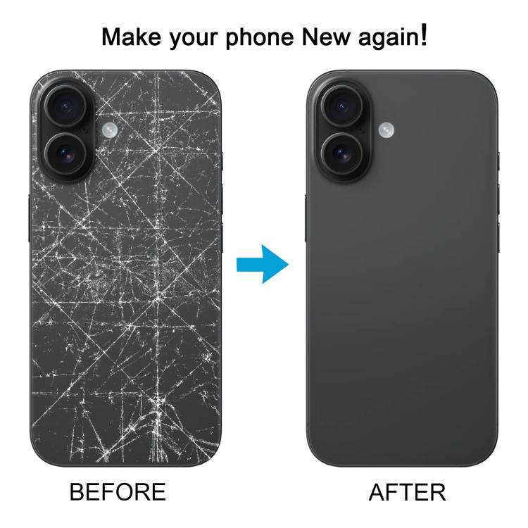 Cover posteriore con aspetto imitazione di iP16 per iPhone XR, Black, Pink, Green, Blue, White