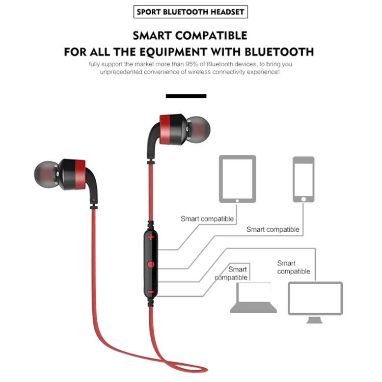 Auricolare Bluetooth sportivo wireless AWEI A960BL con controllo via cavo, supporto per chiamate in vivavoce
