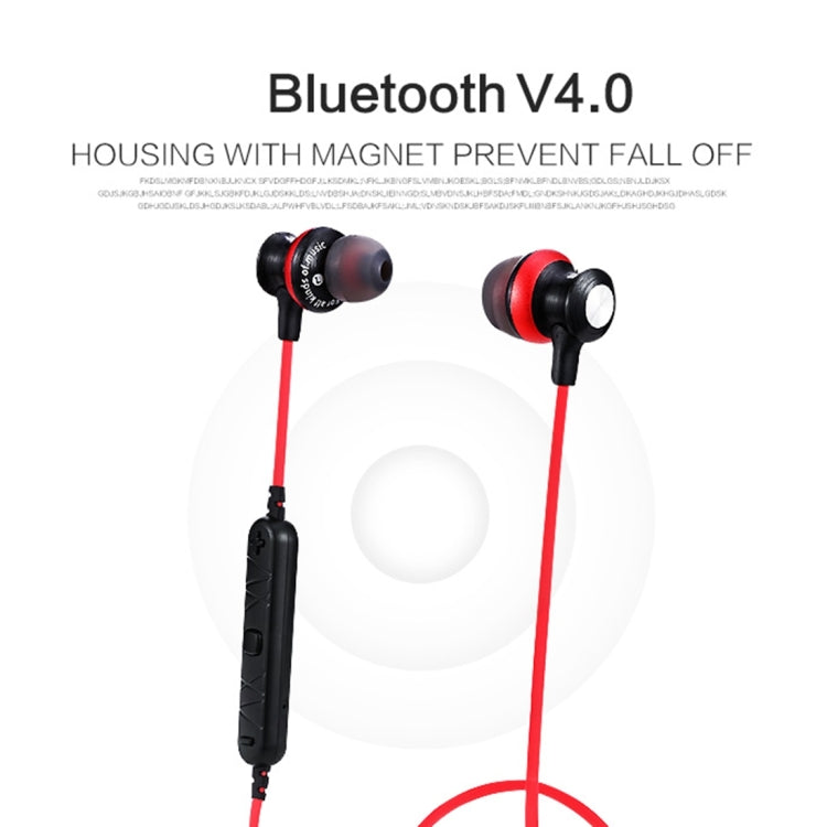 Auricolare Bluetooth magnetico sportivo wireless AWEI A980BL con controllo via cavo, supporto per chiamate in vivavoce