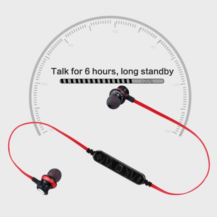 Auricolare Bluetooth magnetico sportivo wireless AWEI A980BL con controllo via cavo, supporto per chiamate in vivavoce