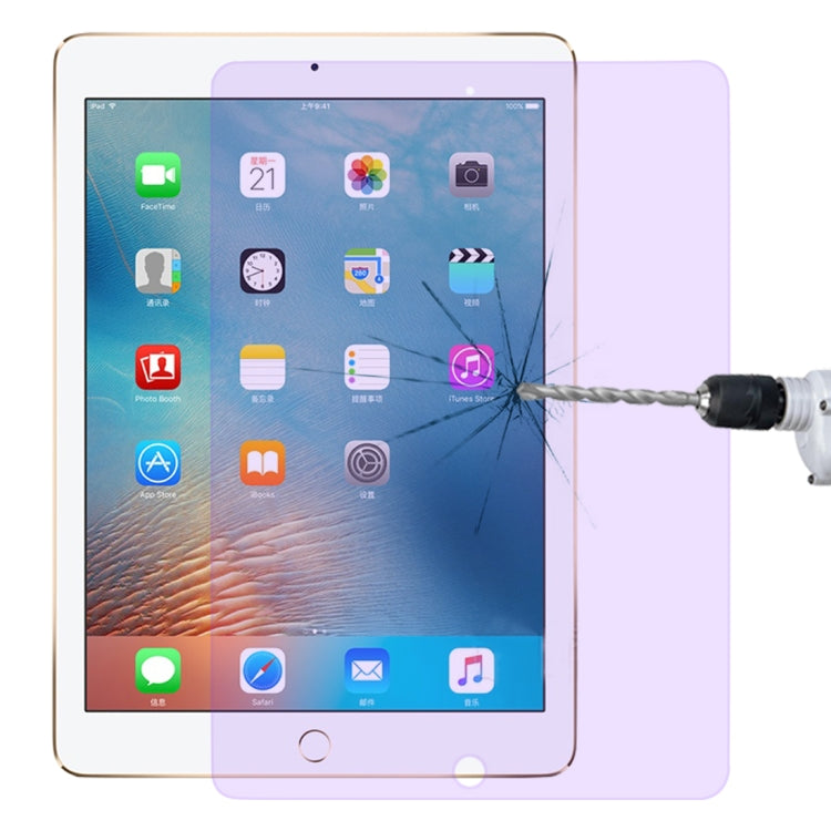 Pellicola in vetro temperato antideflagrante anti-blu-ray 9H 2.5D da 0,33 mm per iPad 9.7 (2018)/(2017) e Pro 9.7 e Air 2 e Air, For iPad 9.7 (2018)/(2017)&Pro 9.7&Air 2&Air