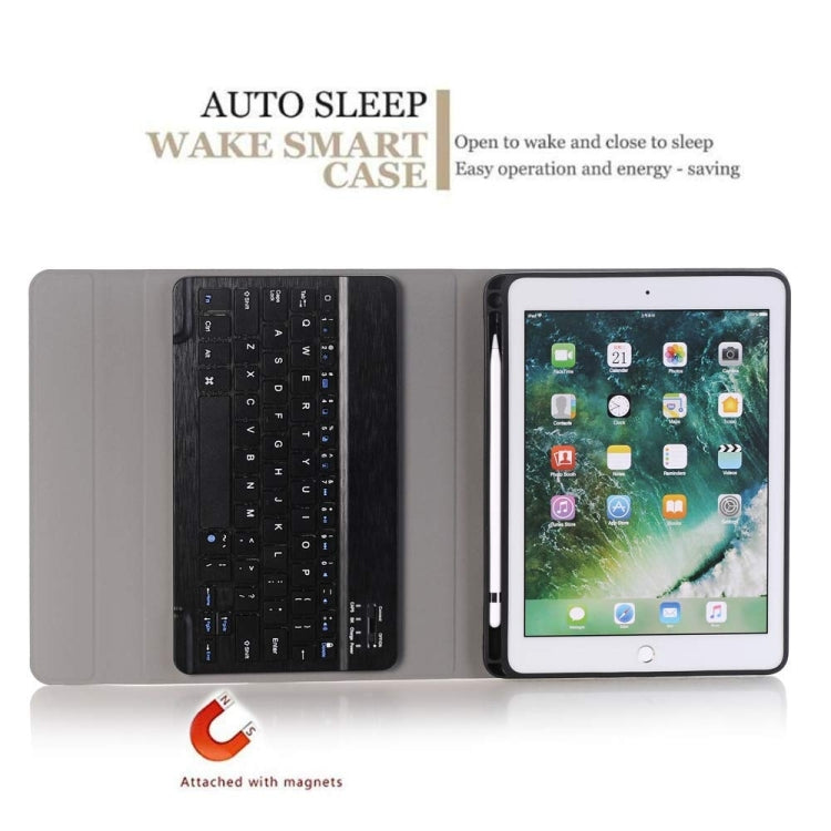 Tastiera Bluetooth staccabile + custodia tablet in pelle con chiusura orizzontale con supporto e portapenne per iPad Pro 9,7 pollici, iPad Air, iPad Air 2, iPad 9,7 pollici (2017), iPad 9,7 pollici (2018), A07B Black, A07B Gold, A07B Blue, A07B Rose Gold