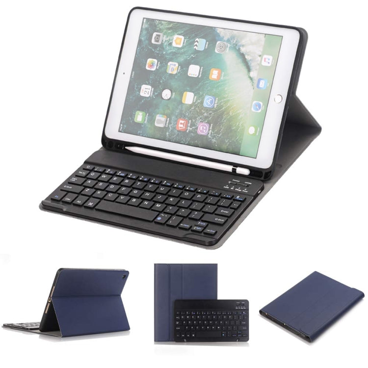 Tastiera Bluetooth staccabile + custodia tablet in pelle con chiusura orizzontale con supporto e portapenne per iPad Pro 9,7 pollici, iPad Air, iPad Air 2, iPad 9,7 pollici (2017), iPad 9,7 pollici (2018), A07B Black, A07B Gold, A07B Blue, A07B Rose Gold