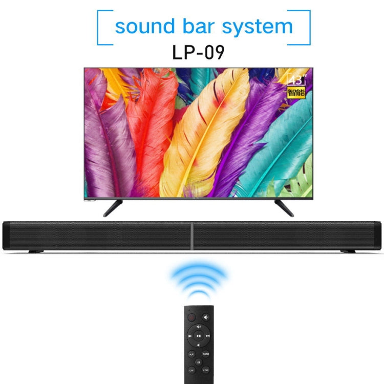 Soundbar LP-09 (CE0148) Altoparlante soundbar wireless Bluetooth per home theater con telecomando, CE0148 Black