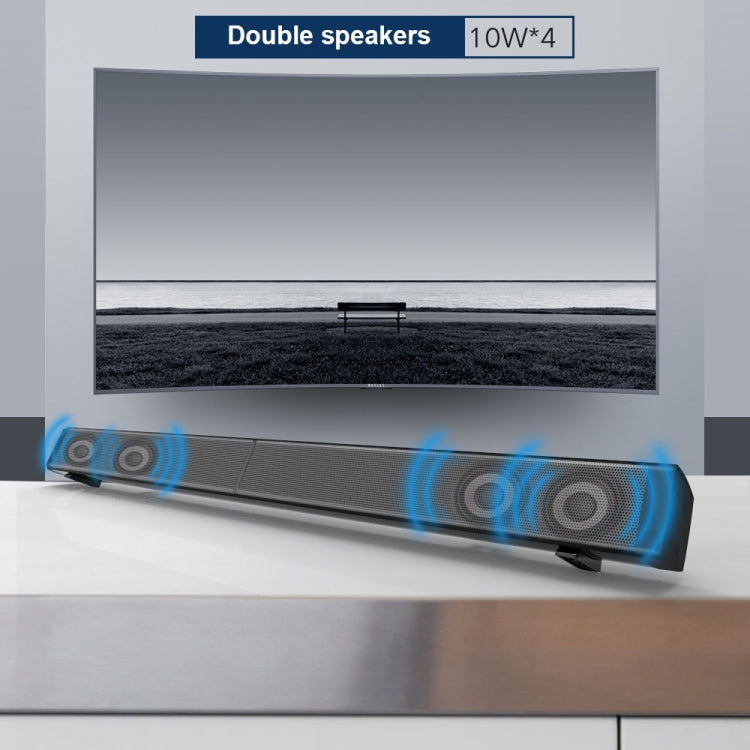 Soundbar LP-09 (CE0148) Altoparlante soundbar wireless Bluetooth per home theater con telecomando, CE0148 Black
