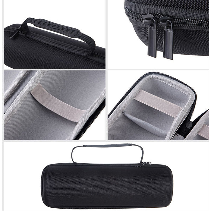 Borsa portaoggetti con cerniera rigida in PU 2 in 1 + copertura morbida in silicone per altoparlante Bluetooth JBL Charge 3 con tracolla