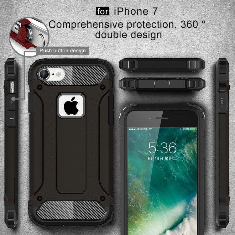 Per iPhone 7 Armor Custodia combinata in TPU + PC, For iPhone 7, For iPhone 7