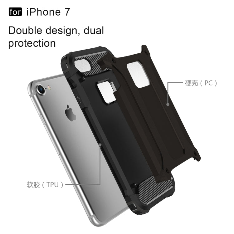 Per iPhone 7 Armor Custodia combinata in TPU + PC, For iPhone 7, For iPhone 7