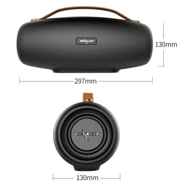 ZEALOT S27 Altoparlante Bluetooth wireless per bassi multifunzionale, microfono incorporato, supporto per chiamate Bluetooth, scheda AUX e TF e altoparlanti 1x93mm + 2x66mm, S27