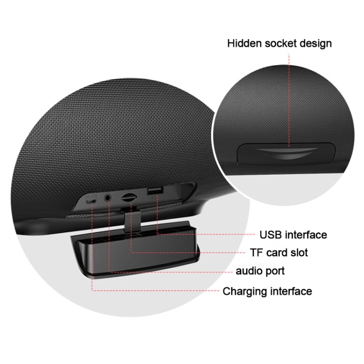 ZEALOT S27 Altoparlante Bluetooth wireless per bassi multifunzionale, microfono incorporato, supporto per chiamate Bluetooth, scheda AUX e TF e altoparlanti 1x93mm + 2x66mm, S27