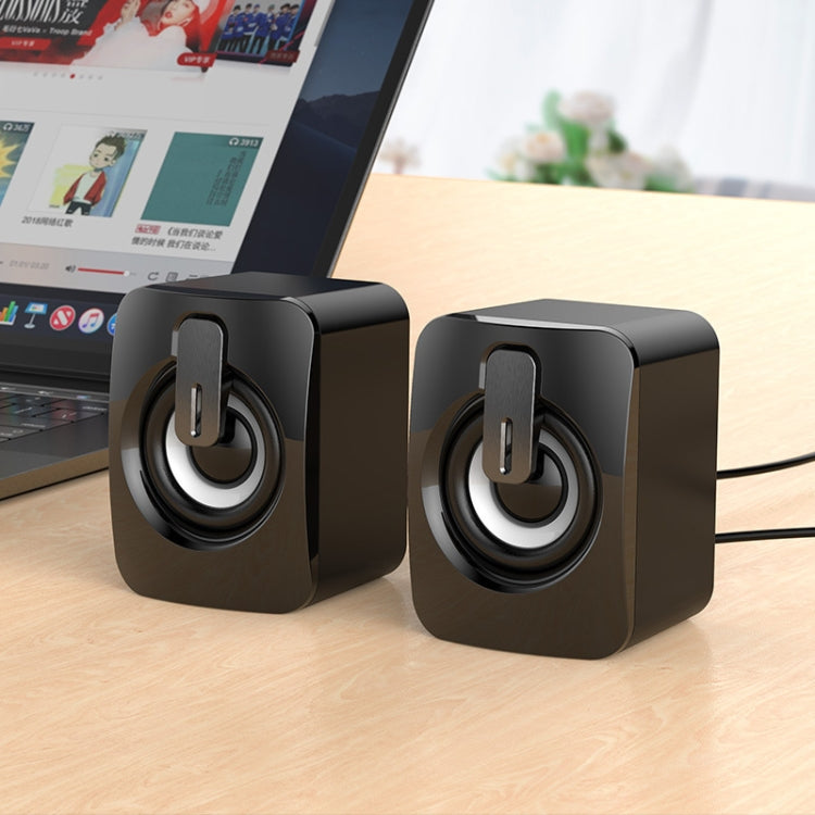 A2 USB 2.0 Mini altoparlante da tavolo per computer portatile non luminoso controllato da filo, Non-luminous