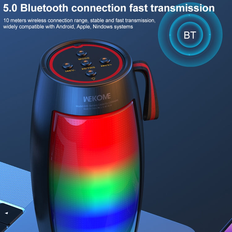 Altoparlante Bluetooth colorato WEKOME D40 5W Sound Pulse, D40 (Black), D40 (White)