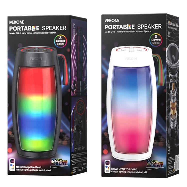 Altoparlante Bluetooth colorato WEKOME D40 5W Sound Pulse, D40 (Black), D40 (White)