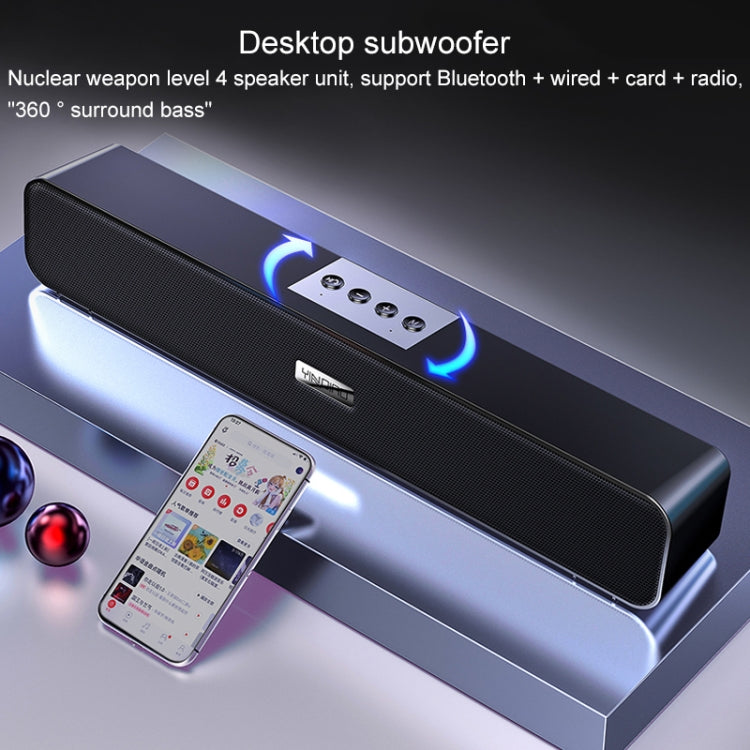 YINDIAO A36 Bluetooth 5.0 Smart Subwoofer Altoparlante Bluetooth wireless per computer, versione standard Bluetooth, Bluetooth Standard Version(Black), Bluetooth Standard Version(White)