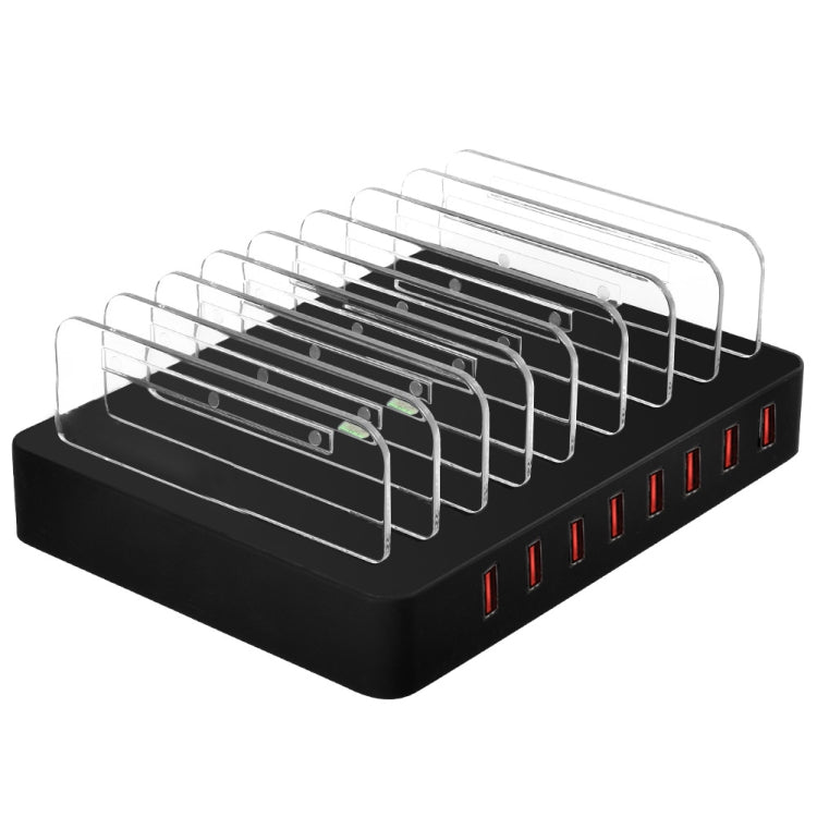 Caricabatterie intelligente X6 96W 2.4A 8 porte USB con cornice rimovibile, spina AU, AU Plug Black, AU Plug White