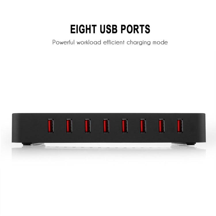 Caricabatterie intelligente X6 96W 2.4A 8 porte USB con cornice rimovibile, spina AU, AU Plug Black, AU Plug White