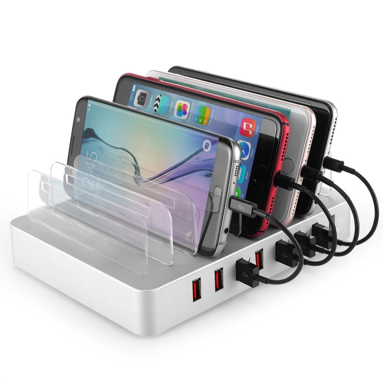 Caricabatterie intelligente X6 96W 2.4A 8 porte USB con cornice rimovibile, spina AU, AU Plug Black, AU Plug White