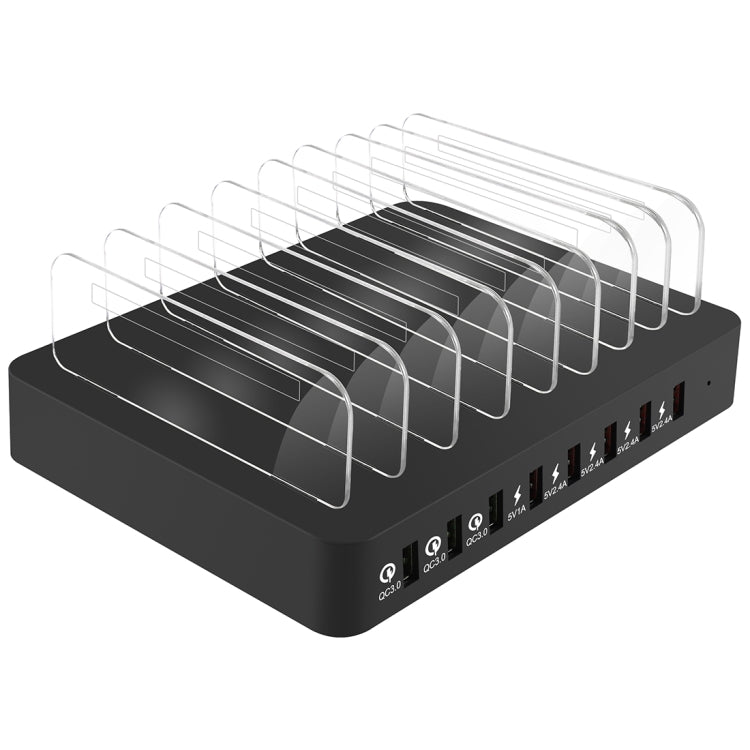 Caricatore intelligente X6S 110 W 3 porte USB QC 3.0 + 5 porte USB con cornice staccabile, presa americana, US Plug