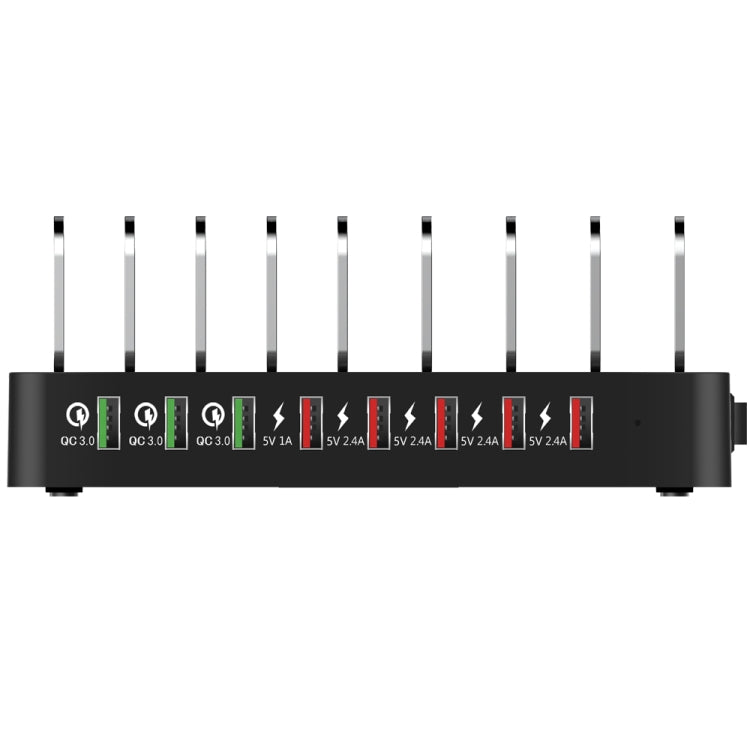 Caricatore intelligente X6S 110 W 3 porte USB QC 3.0 + 5 porte USB con cornice staccabile, presa americana, US Plug
