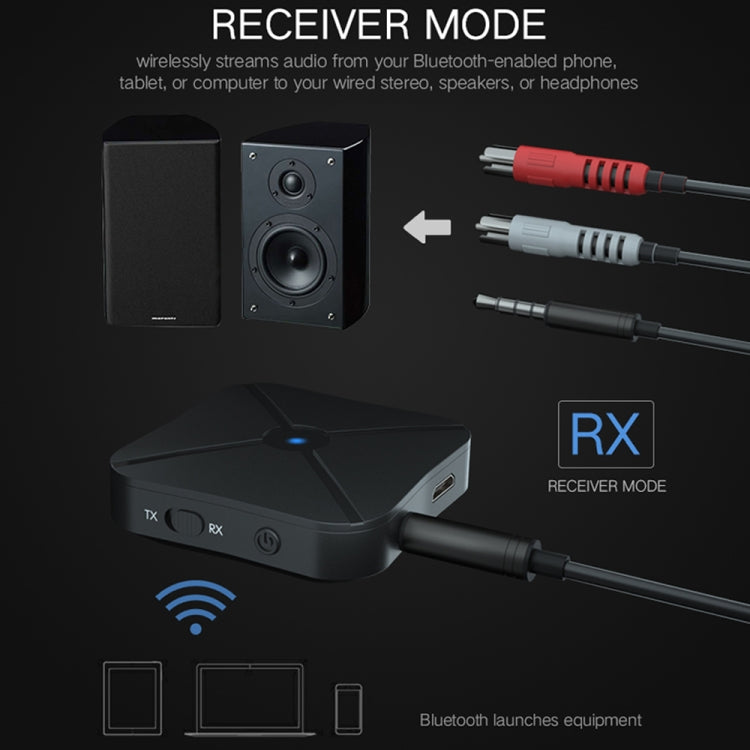 Adattatore per ricevitore e trasmettitore Bluetooth 4.2 audio wireless 2 in 1 KN319, KN319