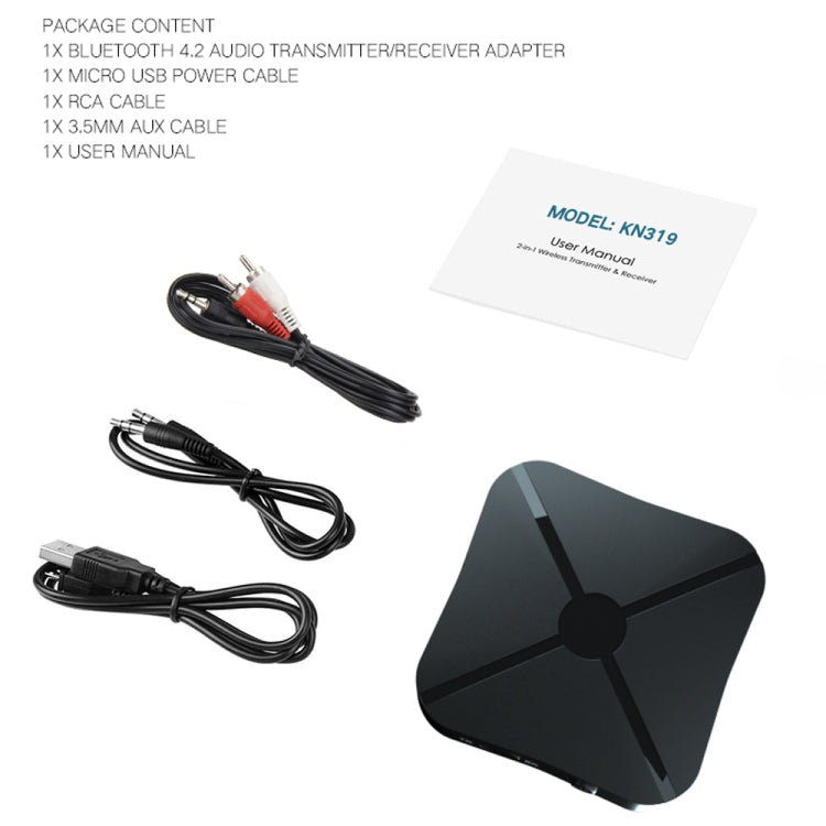 Adattatore per ricevitore e trasmettitore Bluetooth 4.2 audio wireless 2 in 1 KN319, KN319