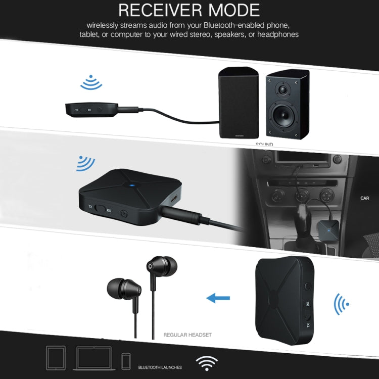 Adattatore per ricevitore e trasmettitore Bluetooth 4.2 audio wireless 2 in 1 KN319, KN319