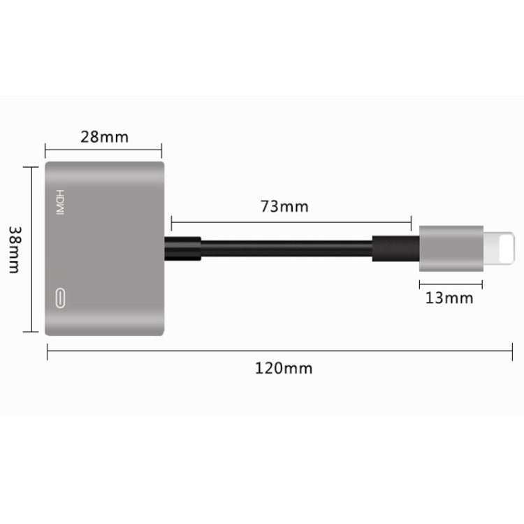 Cavo adattatore video per proiettore HDTV da 8 pin a HDMI 7565S per iPad, 7565S