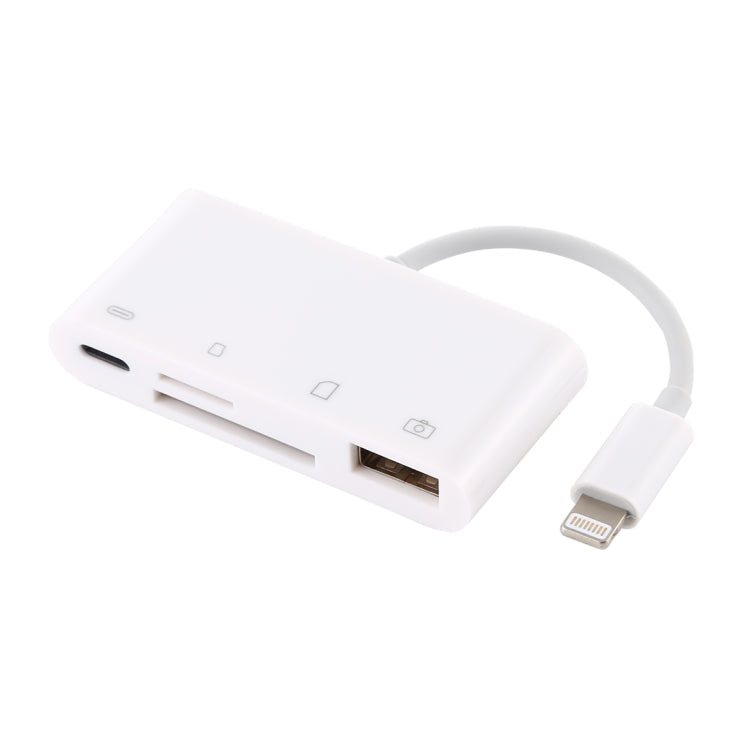 NK-108L Adattatore per lettore di fotocamere da 8 pin a USB + scheda TF + scheda SD, compatibile con sistemi IOS 9.1 e versioni successive, NK-108L