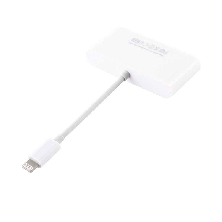 NK-108L Adattatore per lettore di fotocamere da 8 pin a USB + scheda TF + scheda SD, compatibile con sistemi IOS 9.1 e versioni successive, NK-108L