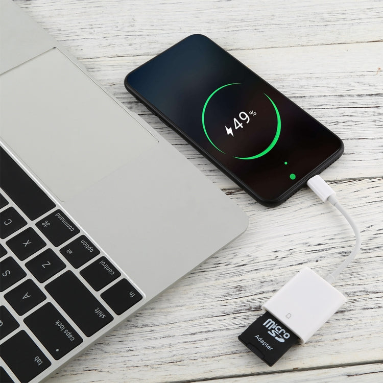 Adattatore per lettore di fotocamere da 8 pin a scheda SD NK105, compatibile con i sistemi IOS 9.1 e versioni successive, NK105