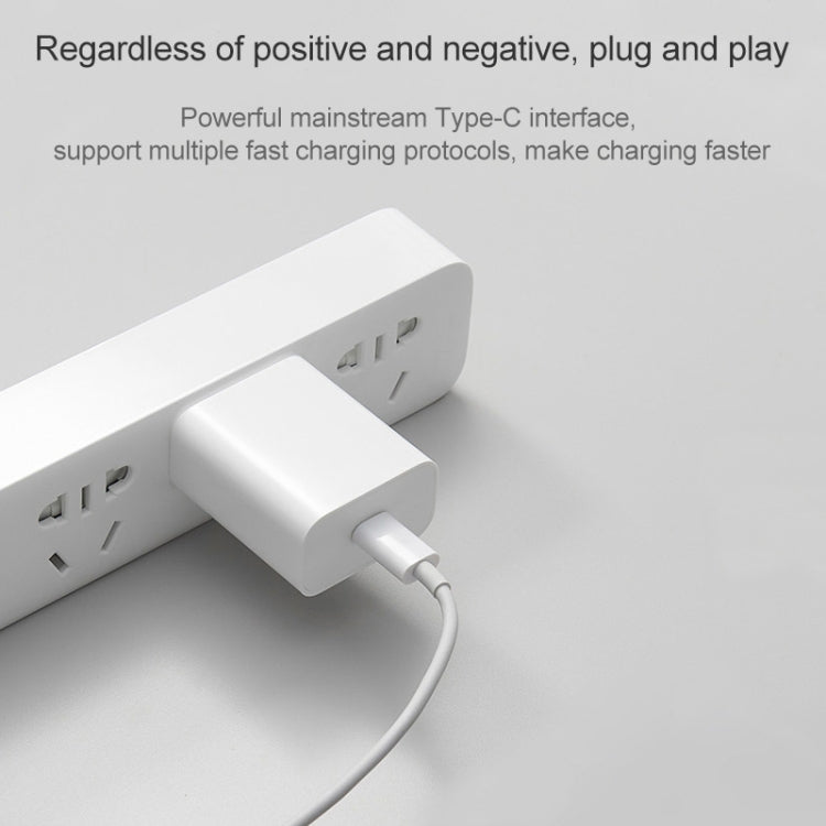 Caricabatterie da viaggio originale Xiaomi AD201 da 20 W con interfaccia singola USB-C / Type-C, versione a ricarica rapida, presa americana, 20W