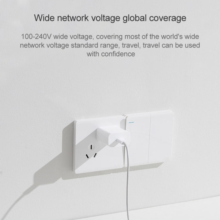 Caricabatterie da viaggio originale Xiaomi AD201 da 20 W con interfaccia singola USB-C / Type-C, versione a ricarica rapida, presa americana, 20W