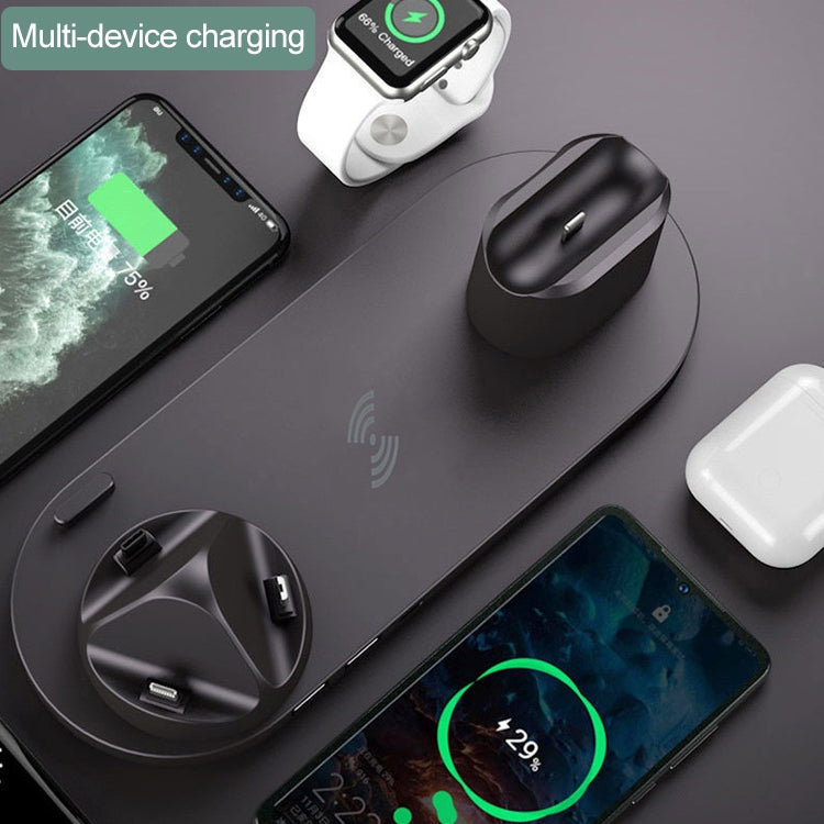Supporto per caricabatterie wireless standard Qi 6 in 1 da 10 W