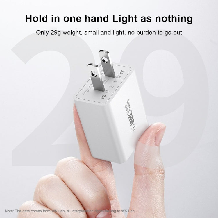 Adattatore di alimentazione per caricabatterie da viaggio a ricarica rapida Dual USB WK WP-U56 2A, presa americana, US Plug