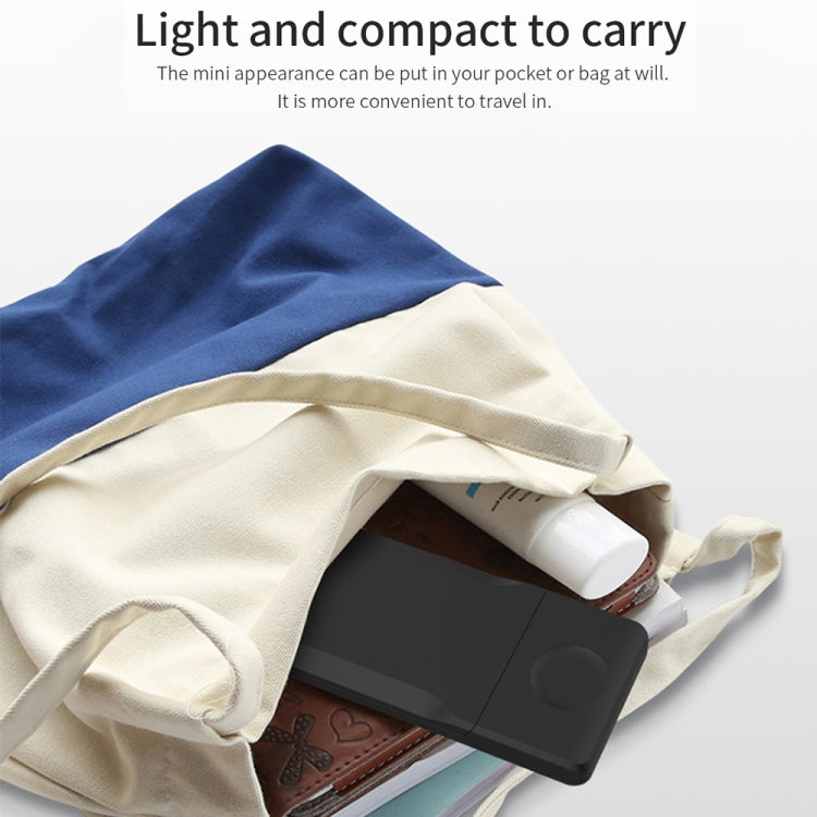 Caricabatterie wireless pieghevole portatile H6 3 in 1 per iPhone + iWatch + AirPods