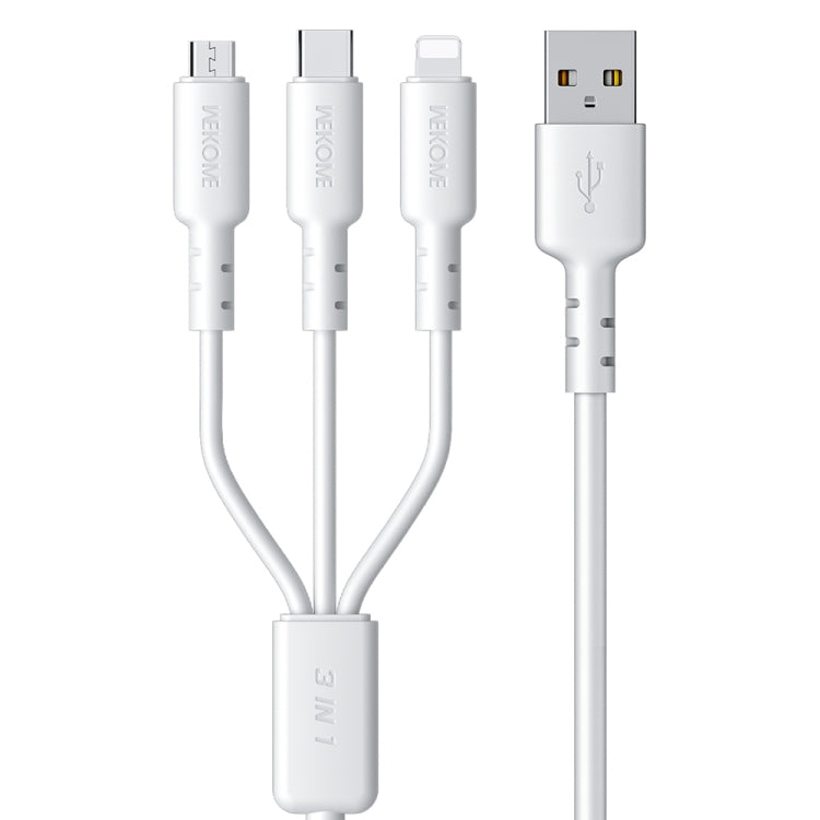 WEKOME WDC-02 Tidal Energy Series 3A USB a 8 Pin+Type-C+Micro USB 3 in 1 Cavo dati in PVC, Lunghezza: 1,2 m